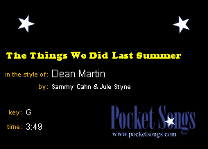 I? 451

The Things We Did Last Bummer

inthestyleo! Dean Mamn
by Samtny Cam 8Jule Sung

5,119 cheth

www.pcetmaxu