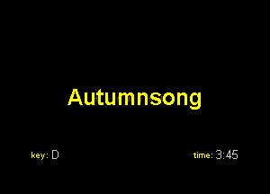 Autumnsong