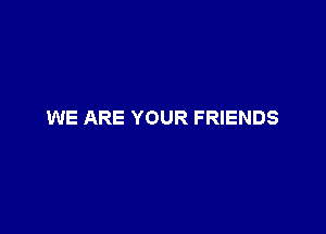 WE ARE YOUR FRIENDS