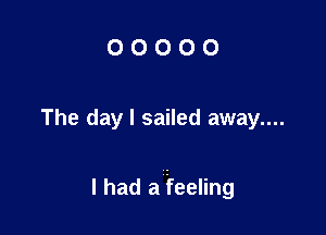 00000

The day l sailed away....

I had a feeling
