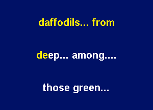 daffodils... from

deep... among....

those green...