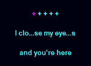 lclo...se my eye...s

and you,re here