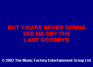 2002 The Music Factory Entertainment Group Ltd.