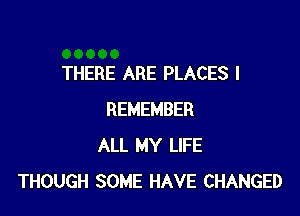 THERE ARE PLACES I

REMEMBER
ALL MY LIFE
THOUGH SOME HAVE CHANGED