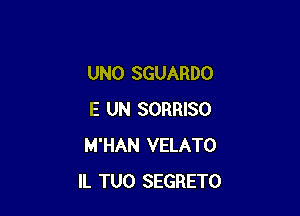 UNO SGUARDO

E UN SORRISO
M'HAN VELATO
IL TUO SEGRETO