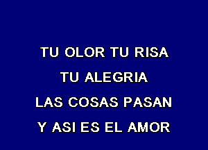 TU OLOR TU RISA

TU ALEGRIA
LAS COSAS PASAN
Y ASI ES EL AMOR