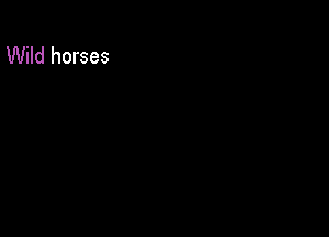 Wild horses