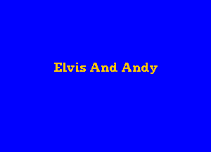 Elvis And Andy