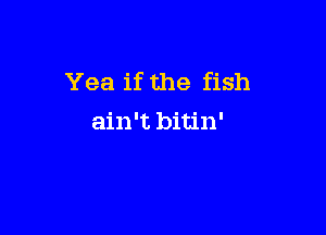 Yea if the fish

ain't bitin'