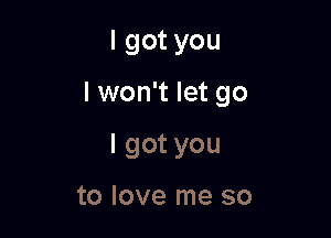 Igotyou

I won't let go