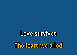 Love survives

The tears we cried
