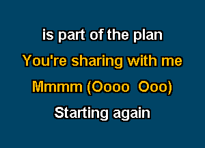 is part of the plan

You're sharing with me

Mmmm (0000 000)

Starting again