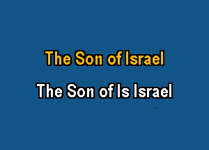 The Son of Israel

The Son of Is Israel