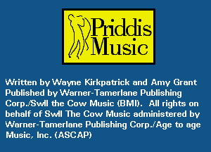 (5mm
behalf of Swll The Cow Music administered by

arner-Tamerlane Publishlng Corp. Age
mum
