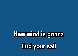 New wind is gonna

fmd your sail