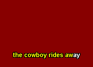 the cowboy rides away