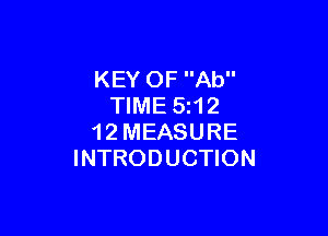 KEY OF Ab
TIME 5212

1 2 MEASURE
INTRODUCTION