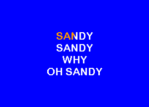 SANDY
SANDY

WHY
OH SANDY