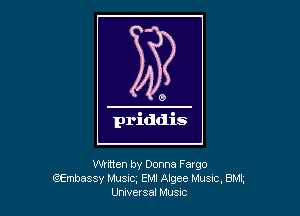 mitten by Donna Fargo
(iEmbaSSy MUSIC. EMI Algee Musnc, BMI',
Universe! Husvc