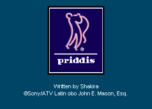 mitten by Shaklra
(iSonylATV Latin obo John E Mason, Esq,