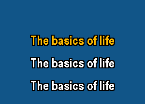 The basics of life

The basics of life

The basics of life