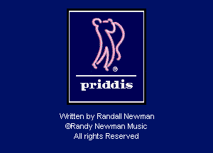 Nmen by Randall Newman
eRandy Newman MUSIC
Al rights Reserved