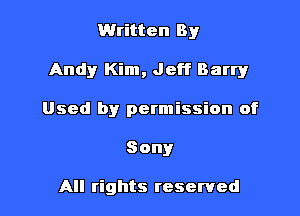 Written By

Andy Kim, Jeff Barry

Used by permission of
Sony

All rights reserved