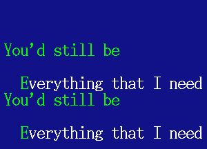 Youtd still be

Everything that I need
Youtd still be

Everything that I need