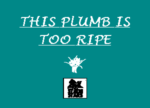 THIS PLUMB IS

T00 m

4?