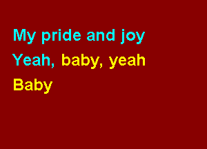 My pride and joy
Yeah,baby,yeah

Baby