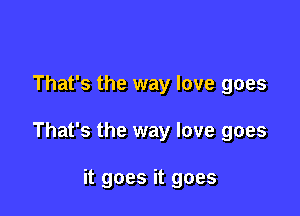 That's the way love goes

That's the way love goes

it goes it goes