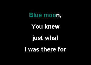Blue moon,

You knew

just what

I was there for