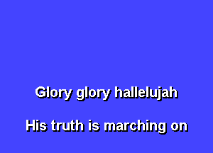 Glory glory hallelujah

His truth is marching on