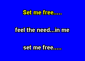 Set me free .....

feel the need...in me

set me free .....