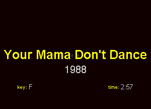 Your Mama Don't Dance
1988