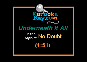 Kafaoke.
Bay.com
(N...)

Underneath It A

In the

SW 0, No Doubt
(4z51)