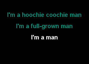 I'm a hoochie coochie man

I'm a fulI-grown man

I'm a man