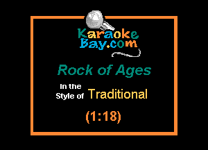 Kafaoke.
Bay.com
(N...)

Rock of Ages

In the , ,
Styie 01 Traditional

(1z18)