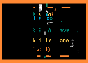 it Ii Le one P

h

Jr 4)