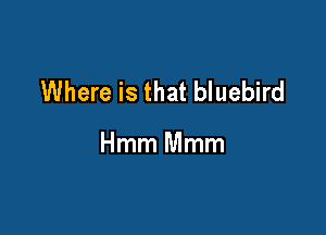 Where is that bluebird

HmmMmm