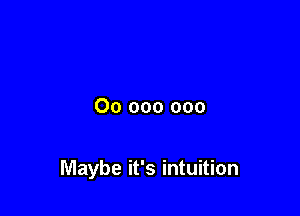 00 000 000

Maybe it's intuition