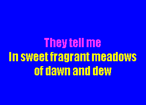 Then I8 me

Ill SWBBI fragrant meadows
0f dawn and HEW