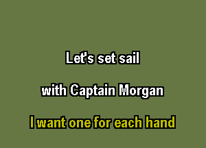 Let's set sail

with Captain Morgan

I want one for each hand