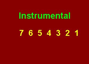 Instrumental

7654321