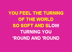 YOU FEEL THE TURNING
OF THE WORLD
80 SOFT AND SLOW
TURNING YOU
'ROUND AND 'ROUND

g