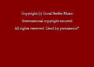 Copyright (c) Coral Rocfcr Munic
hmmdorml copyright nocumd

All rights macrmd Used by pmown'