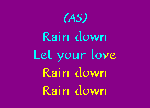 (A5)

Rain down

Let your love

Rain down
Rain down