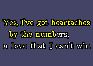 Yes, FVG got heartaches

by the numbers,

a love that I cank Win