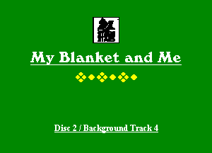Ir
I

M Blanket and Me

0 o o
0.6 O 0.9 O 0.9 o

Disc 2 IBac und Track 4