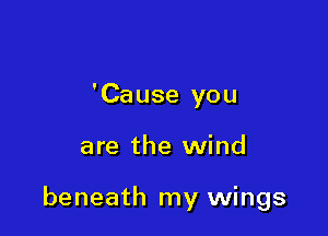 'Cause you

are the wind

beneath my wings